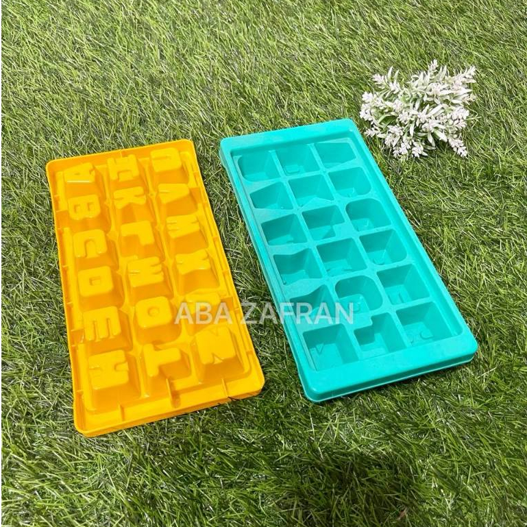 Cetakan Puding Cokelat Es Jelly Gummy Praline Fondant Plastik Bentuk Huruf angka