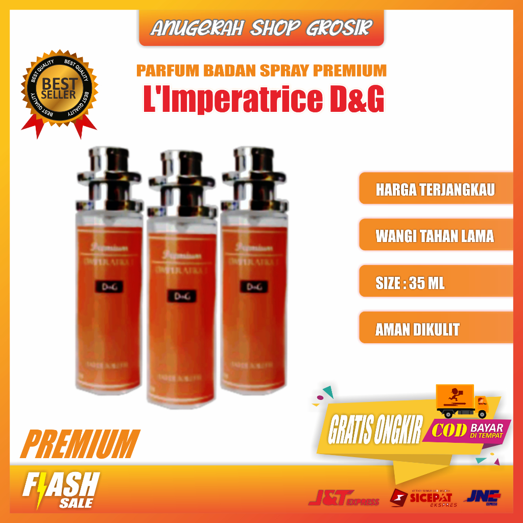 Parfum Badan Tahan Lama Pria Wanita - Grade A Premium L'Imperatrice.D&G Size 35 ml - Parfum Badan Wa