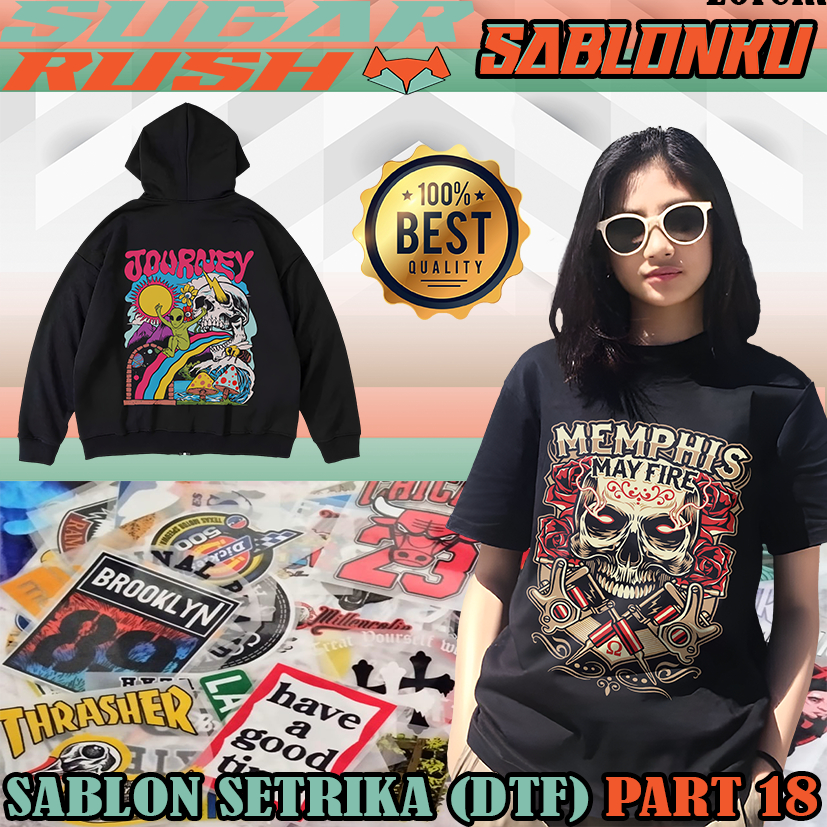 Sablon Setrika satuan sablon DTF satuan part 18 sablon kaos berbagai ukuran bisa custom sablon