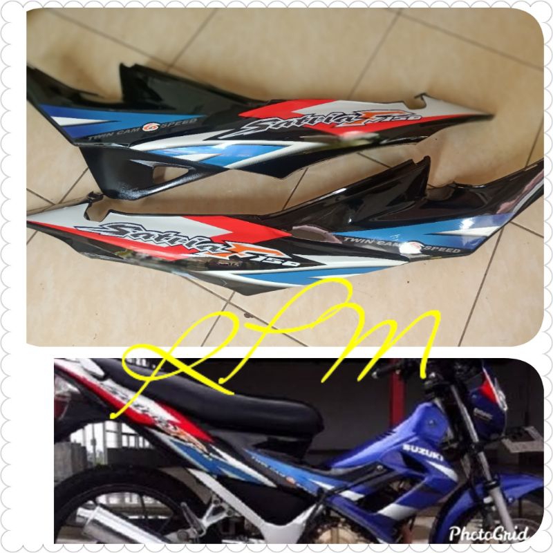 BODY BELAKANG SATRIA FU LAMA HITAM BIRU 2007