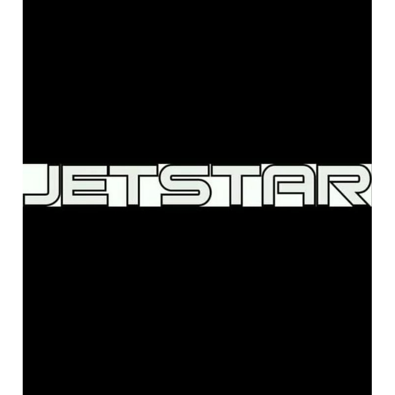 stiker sticker jetstar jet star logo simbol lambang mark emblem jetstar