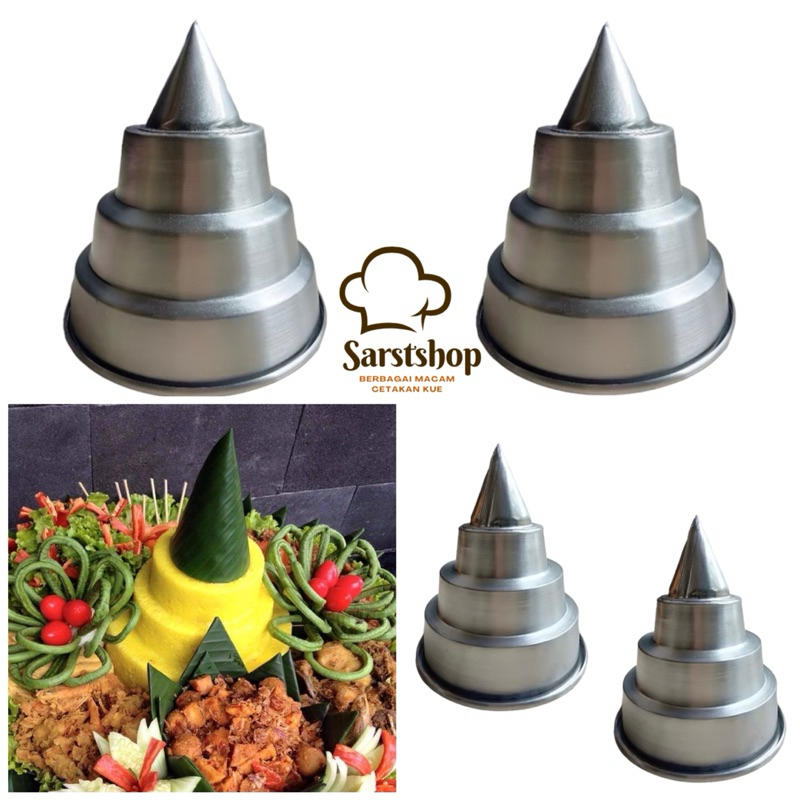 cetakan tumpeng susun/cetakan tumpeng bahan alumunium
