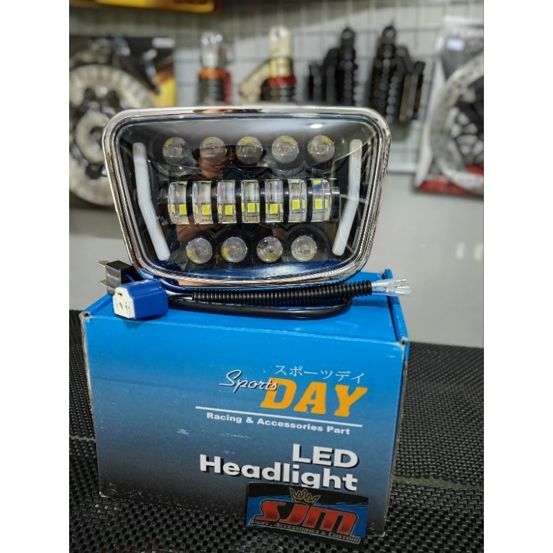 Daymaker Oval Kotak Dus Hitam GL100/WIN/PRO/MAX/KING/TS,DOT SAE KUALITAS IMPORT 10 TITIK LED