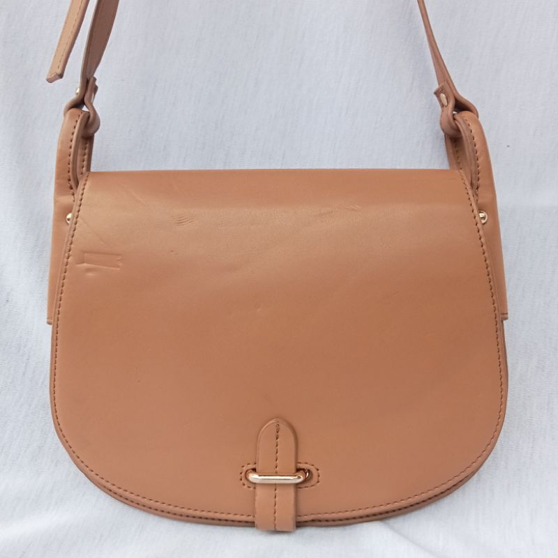 Tas Sling Slempang Wanita Cewe Cewek Mixology Coklat Preloved