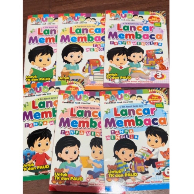 

Set belajar membaca tanpa mengeja isi 6 buku