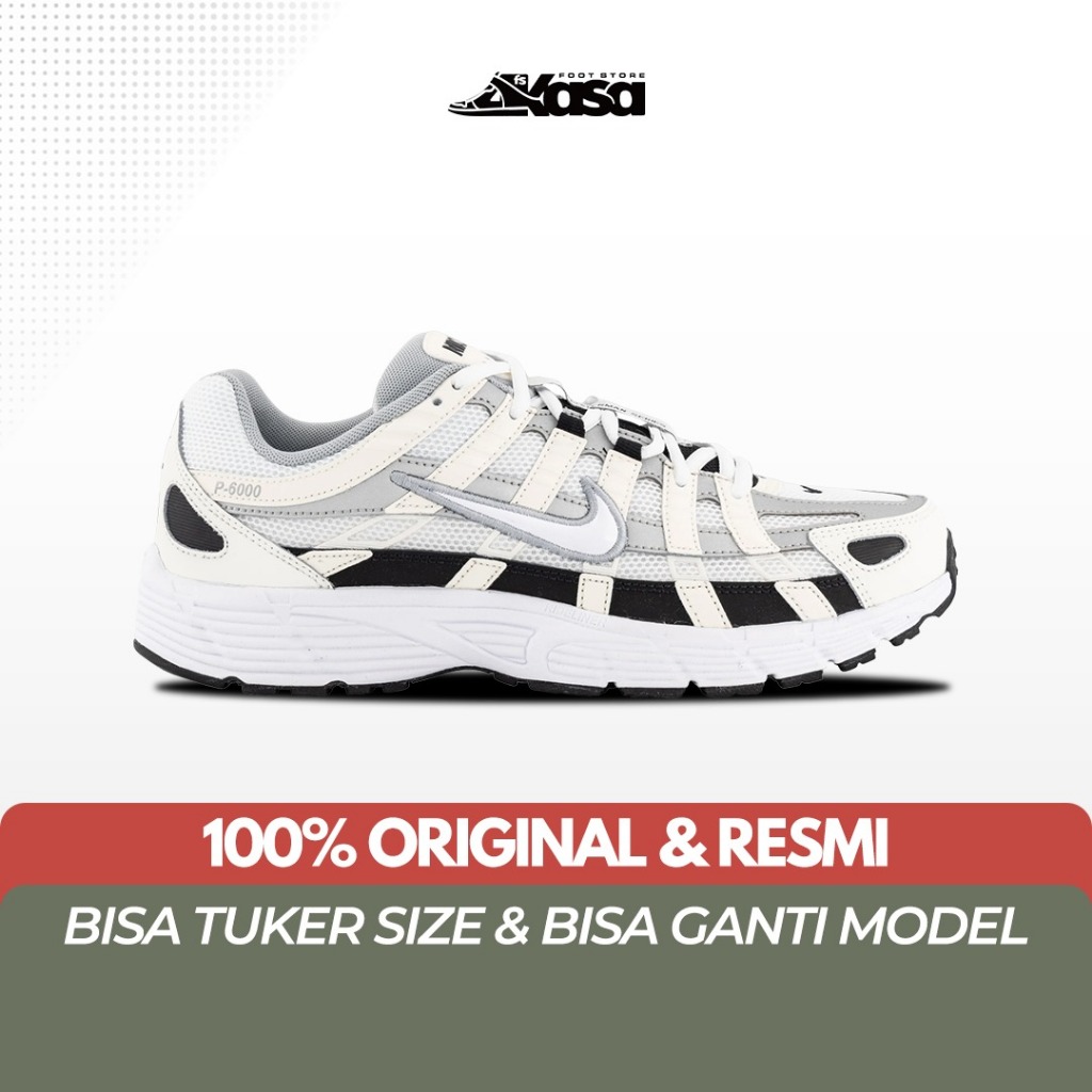 Sepatu Sneakers Pria NK P-6000 Sail White Wolf Grey | P6000 | P 6000