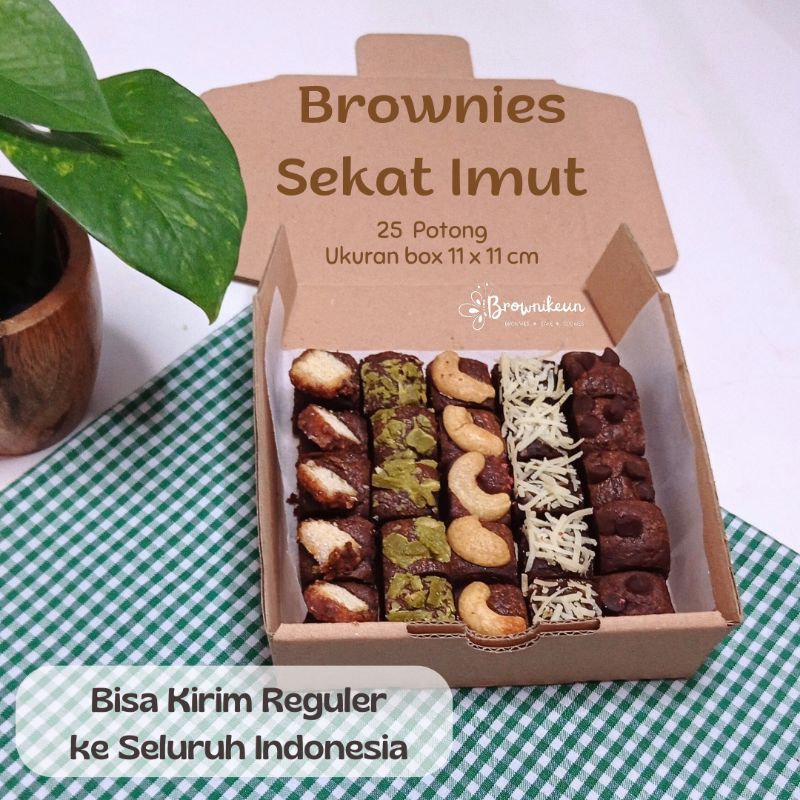 

RK12 Brownies Sekat Imut Brownies isi 25 Potong Mini Box 11 x 11