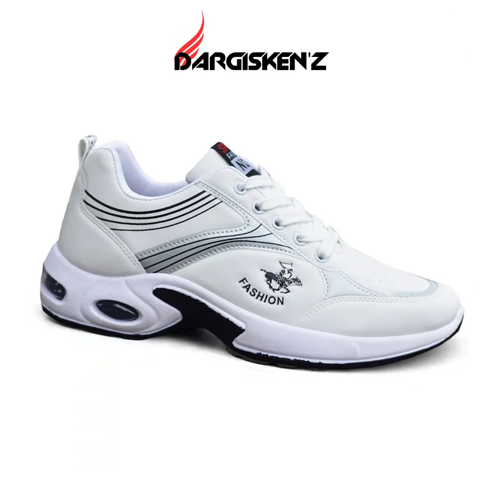 Sepatu Putih Pria Keren Tinggi Casual Simple Sneakers APOLLO Sport Pria Cowok Olahraga Lari Joging R