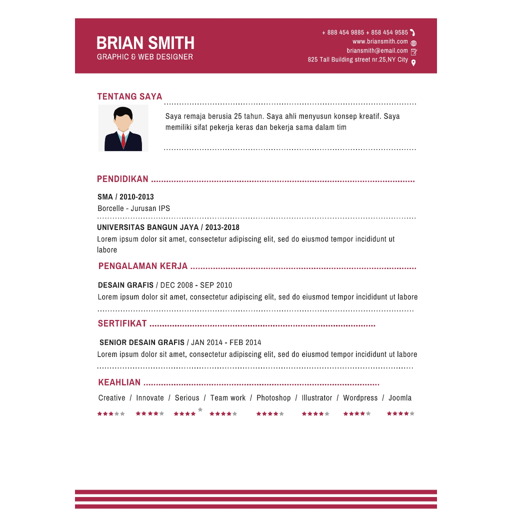 Jasa Pembuatan CV | Jasa Desain CV | Surat Lamaran Kerja | CV