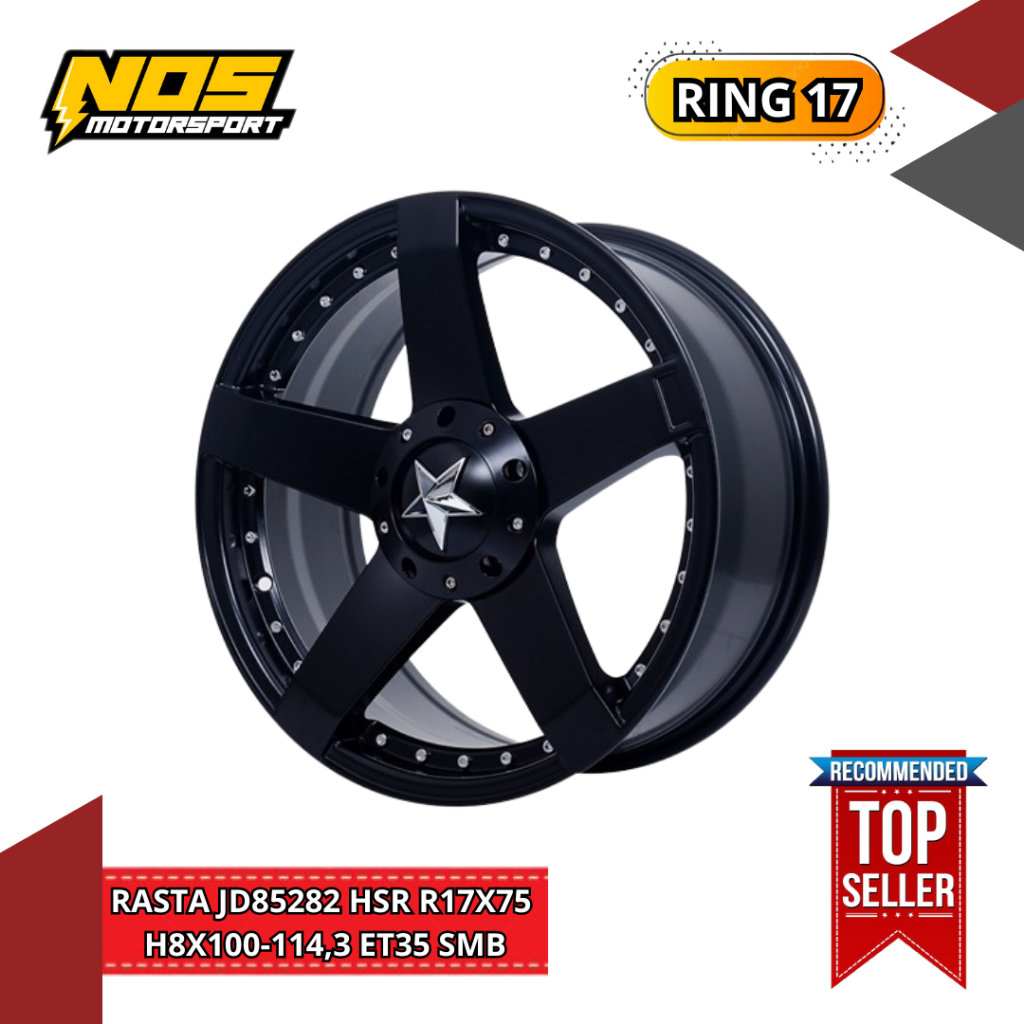 Velg mobil mazda2, vios, avega, avanza ring 17 HSR RASTA lebar 7,5 pcd 8x100-114,3 et 35 smb tipe ra