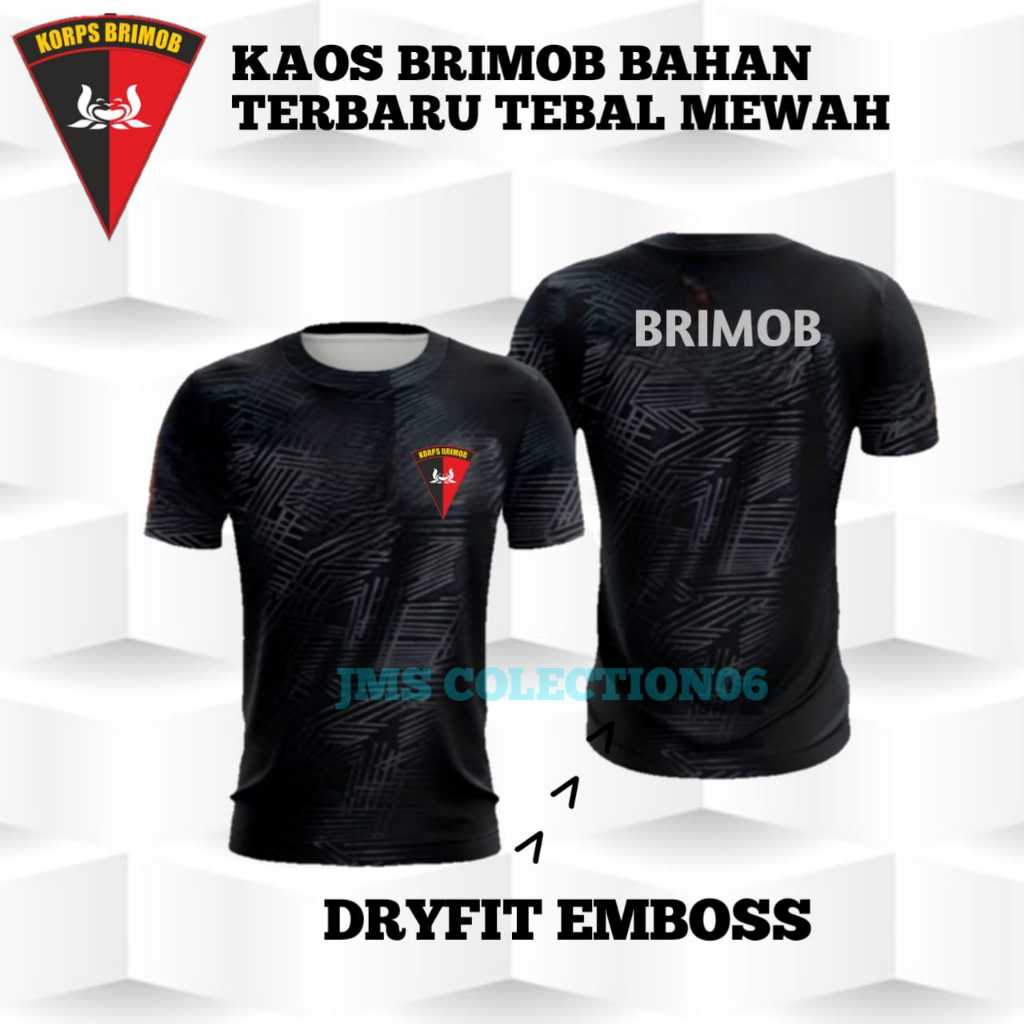 kaos brimob / baju kaos brimob / baju kaos olahraga running brimob / baju kaos brimob premium bisa C