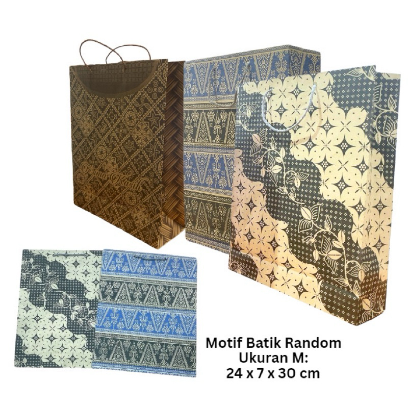 

Paper Bag Motif Batik Coklat Bahan Kraft Craft All Size Bahan Daur Ulang Ukuran Sovenir Wedding Kado Tas Kantong Belanja