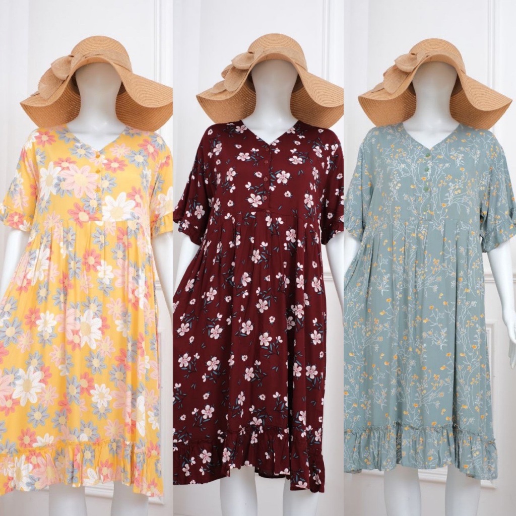 (LULA DRESS) HOME DRESS/DAILY WEAR/PIYAMA/PAKAIAN TIDUR/DASTER