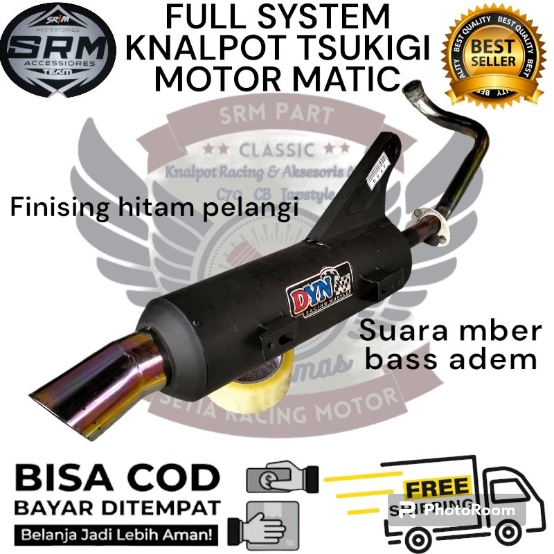 knalpot matic tsugigi beat new mber pelangi corong panjang