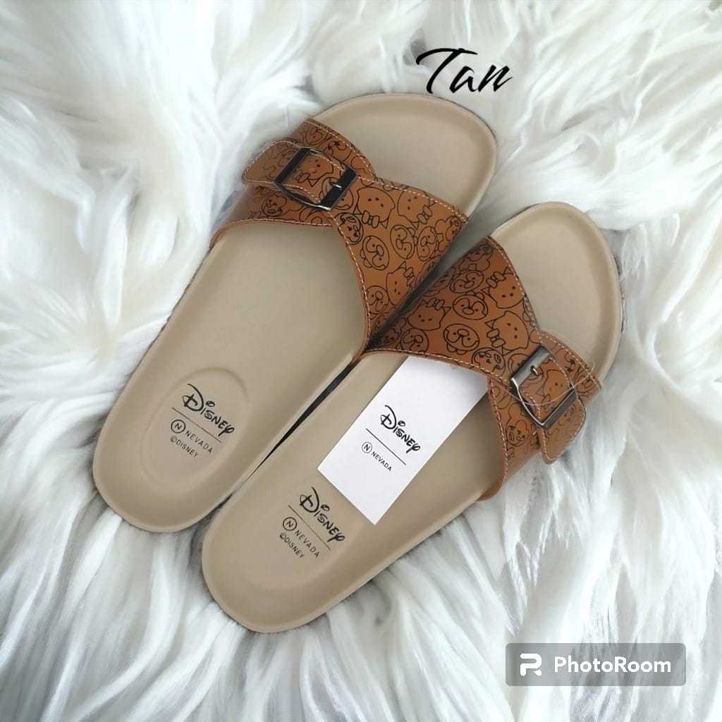 Murah Sandal Wanita Disney Nevada Selop Motif Tsum - Tsum Karakter Casual Kekinian Sendal Slop