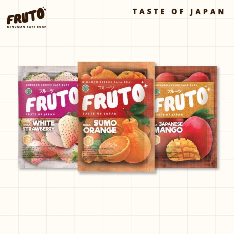 

FRUTO MINUMAN RASA BUAH JEPANG 1Renteng 12sct