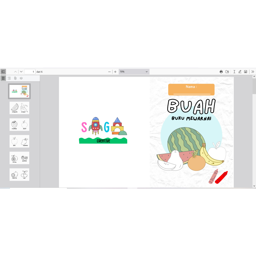 

BUKU MEWARNAI BUAH SIAP CETAK