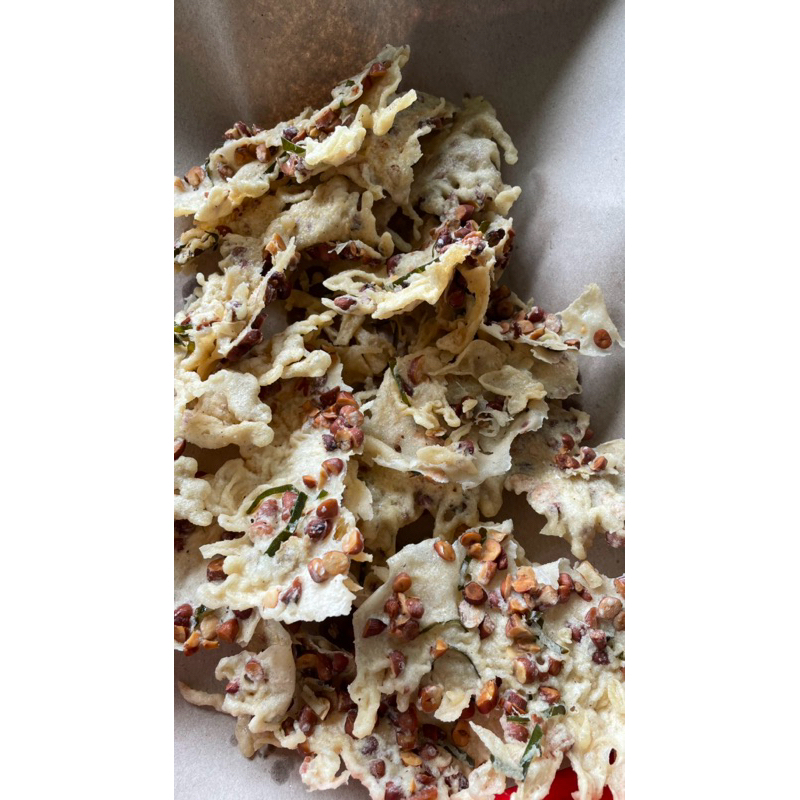 

Peyek full kacang fresh