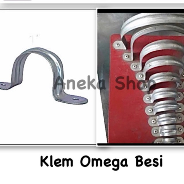 Klem Omega Besi pipa 1 inch TANPA PAKU