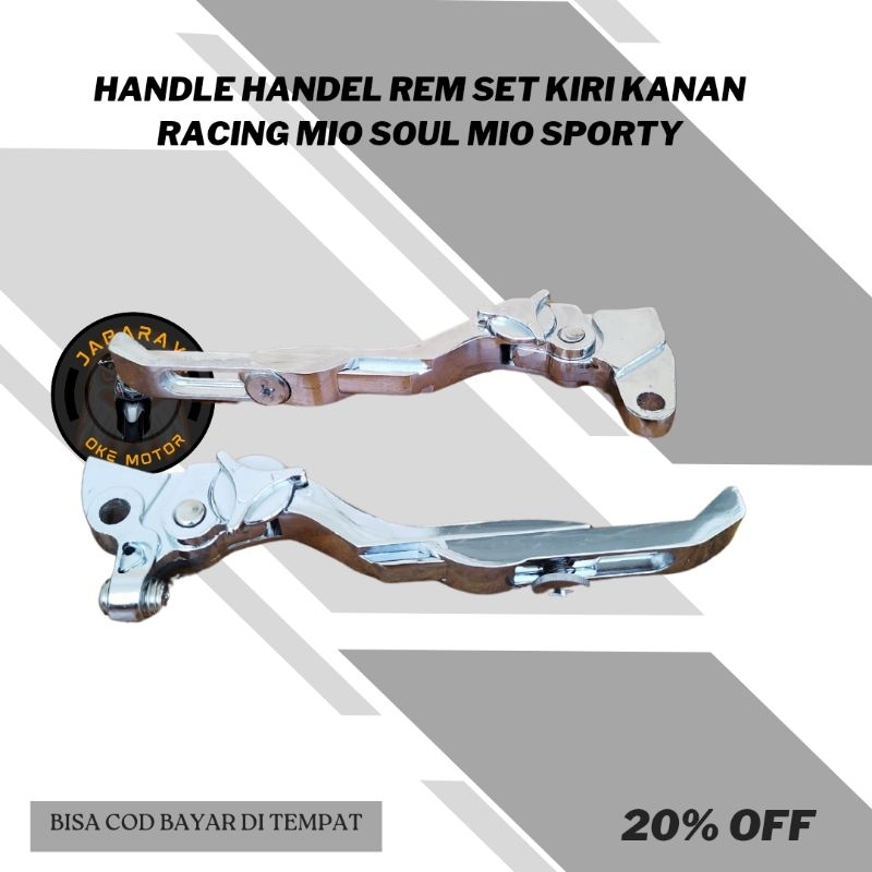 Handle Handel Rem Set racing variasi Kiri Kanan Mio Soul Mio Sporty chrome