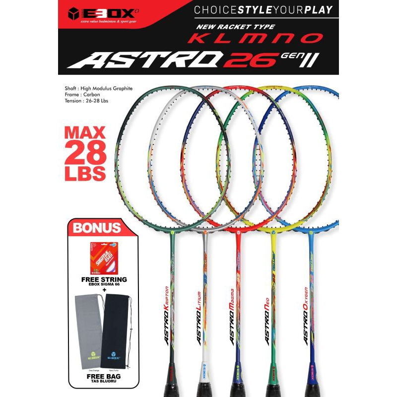 RAKET BADMINTON EBOX ASTRO 26 SERIES