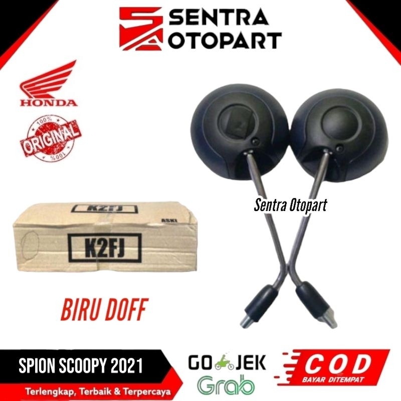 Kaca spion scoopy all new 2017 2021 k2f biru doff dop original pnp all scoopy