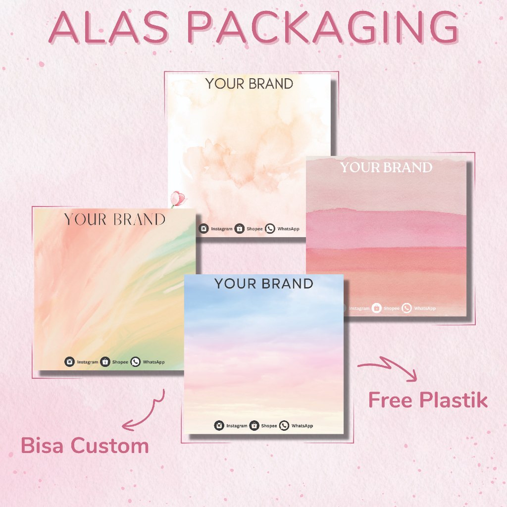 

Alas Packaging XXV / Alas Packing / Kertas Packing / Aksesoris / Free Plastik / Bisa Custom Design / Alas Aksesoris/ Alas Gelang