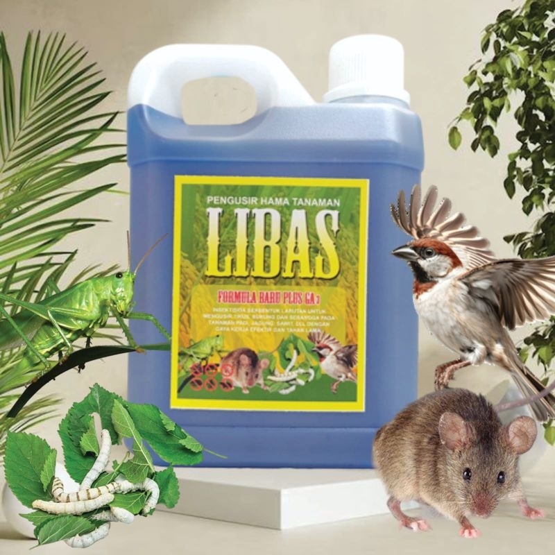 LIBAS 1 LITER - Insektisida Pembunuh Hama Tanaman Racun Tikus Pembasmi Tikus Belalang Burung Racun Serangga