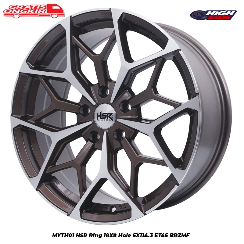 Velg Racing Hsr Myth01 Ring 18 Mobil Toyota Chr, Honda Wrv, Hrv