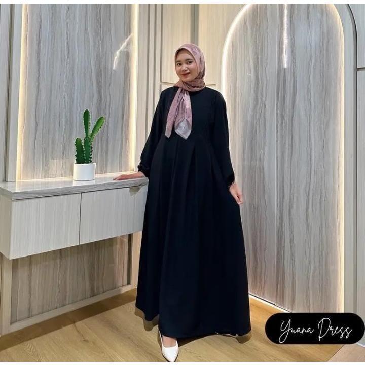 Dres Gamis Premium Ibu Hitam Simpel Polos Original Branded Lucu 2024