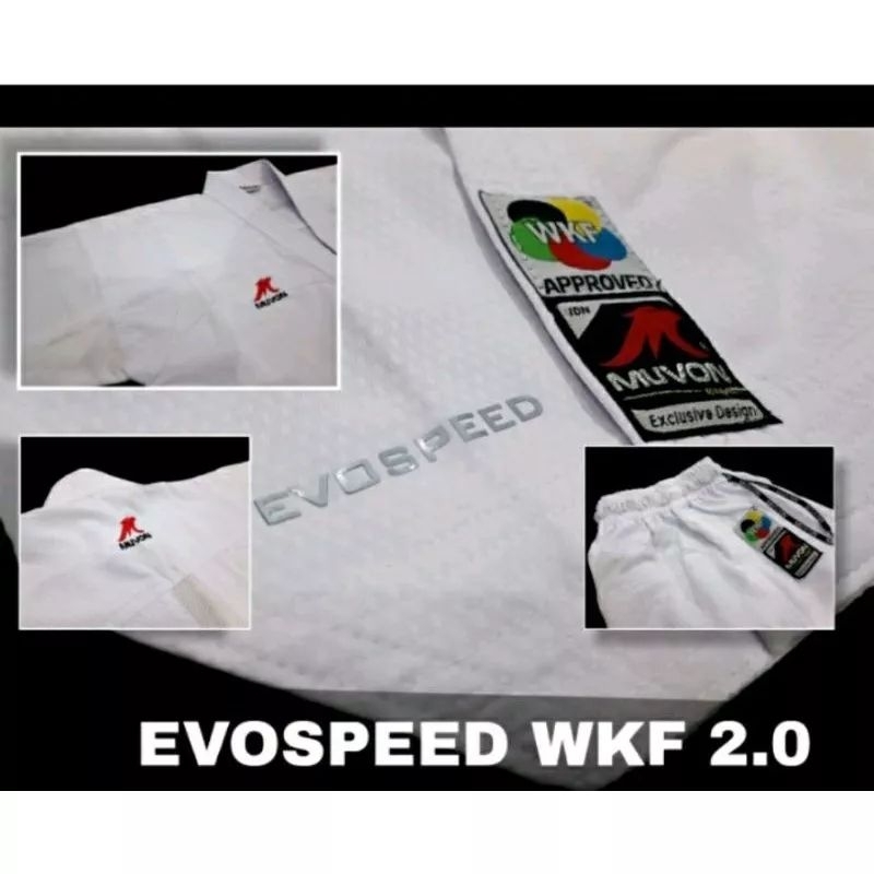 BAJU KARATE KUMITE WKF MUVON EVOSPEED SIZE 2 DAN 5