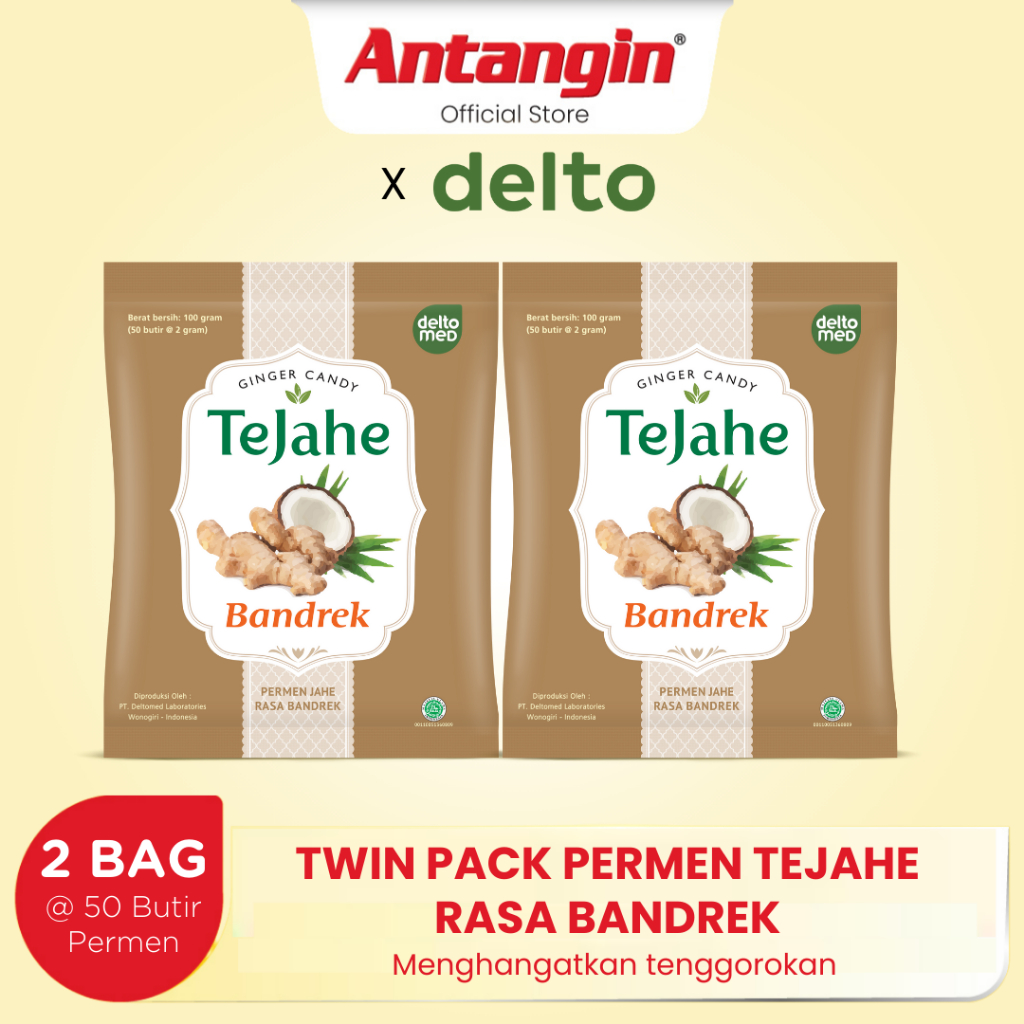 

Twin Pack Permen Tejahe Rasa Bandrek B50 Hangatkan Tenggorokan