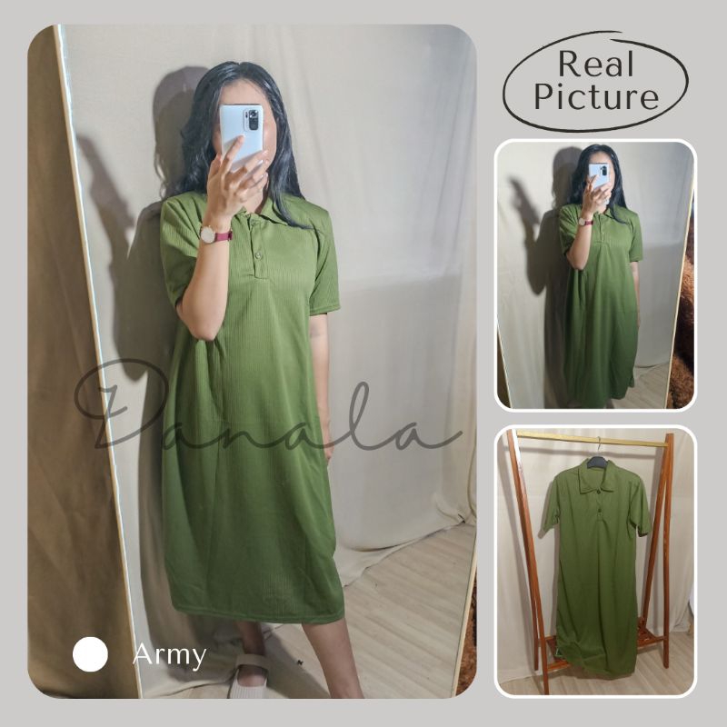 Rubi Daster - Midi dress homey outfit baju rumahan kerah kancing pakaian wanita ootd comfy nyaman si
