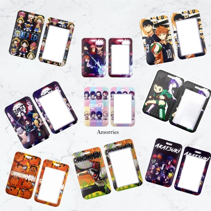 

Nametag Anime One Piece Jujutsu Kaisen Kimetsu No Yaiba Akatsuki ChainsawMan Pochita Hunter X Hunter/ ID Card Straw Hat Pirates Demon Slayer Tali Hp Lucu Dan Unik