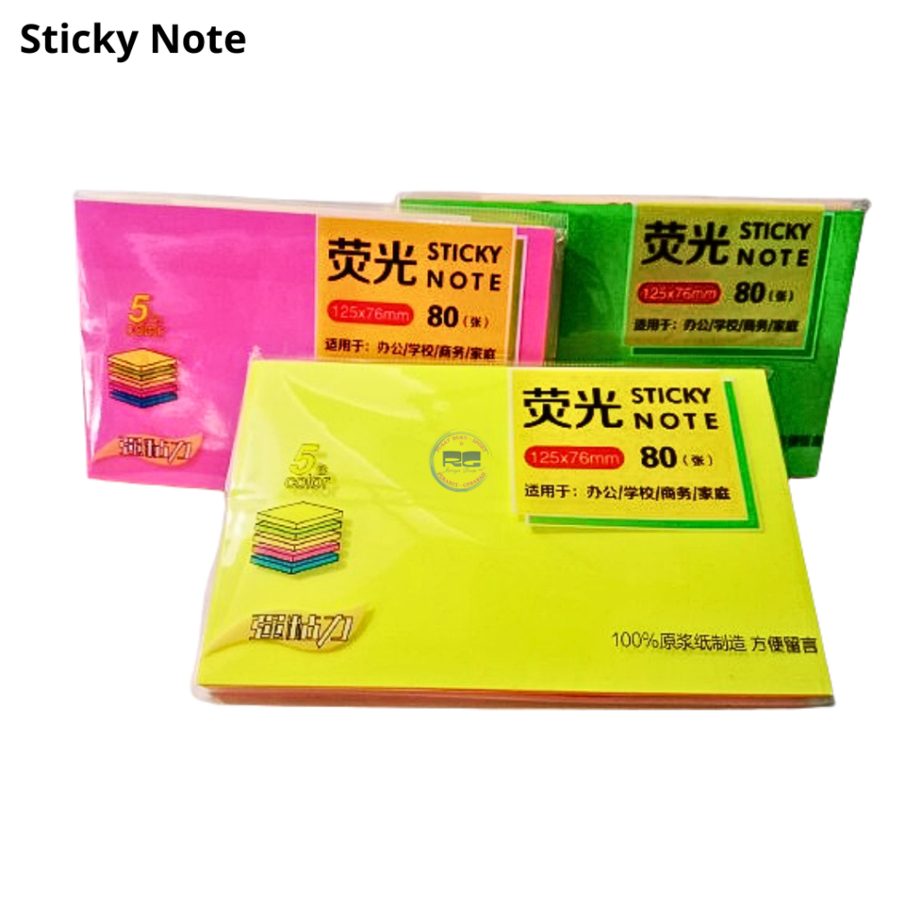 Sticky Note / Memo Tempel / Sticky Note Kotak / Kertas Memo Tempel Warna-warni
