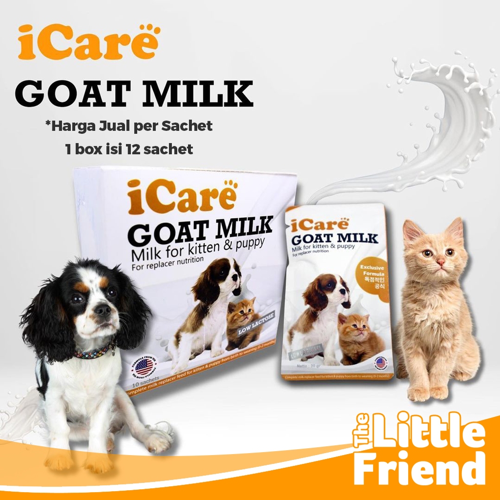Susu Kambing Etawa Bubuk Murni Goat Milk Anjing Kucing ICARE Sachet