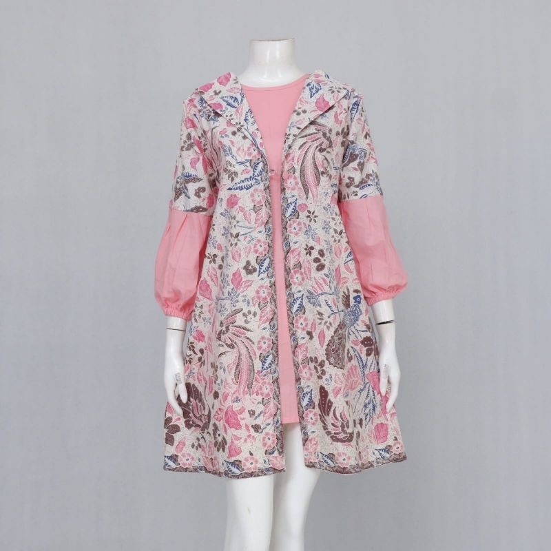 Tunik Batik Elegan model Blaser Nuri, bahan katun, size S.M.L.M.XL.XXL.XXXwLbisa di pesan couple dan seragam.