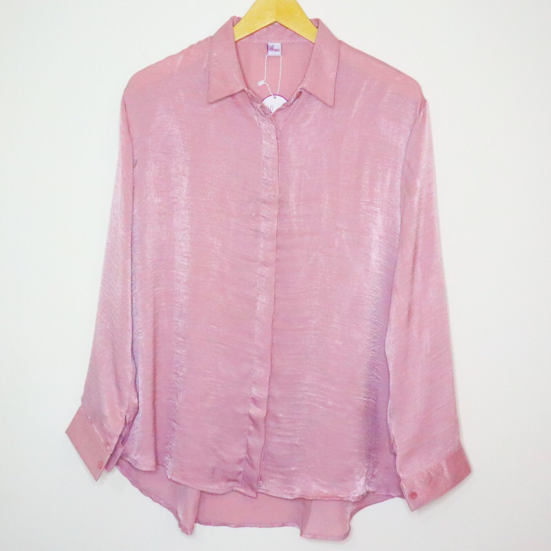 Kemeja Basic Silk | Atasan Baju Wanita | Kemeja Simple