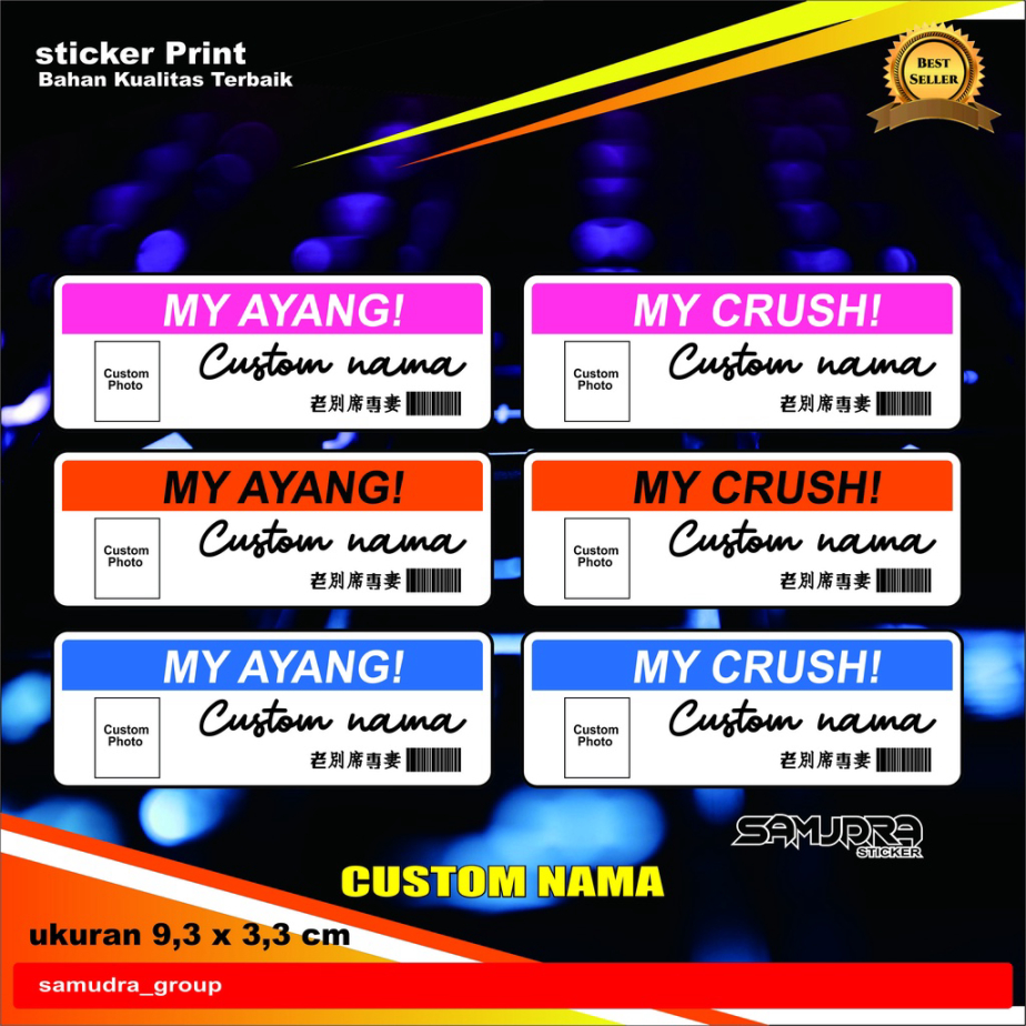 

Promo STIKER PRINT CUT STIKER CUSTOM NAMA STIKER CUSTOM FOTO MY AYANG Limited