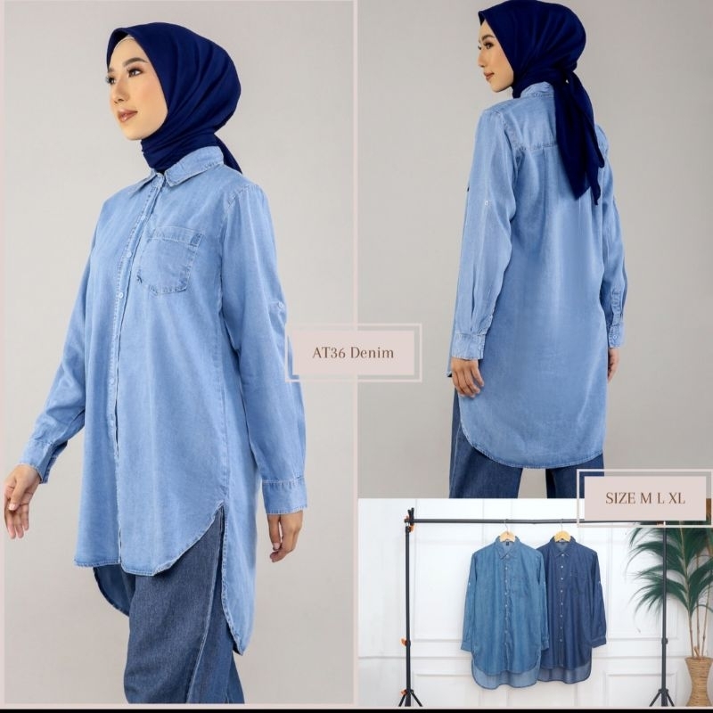 ZARA TUNIK JEANS DENIM WANITA DEWASA | PREMIUM QUALITY