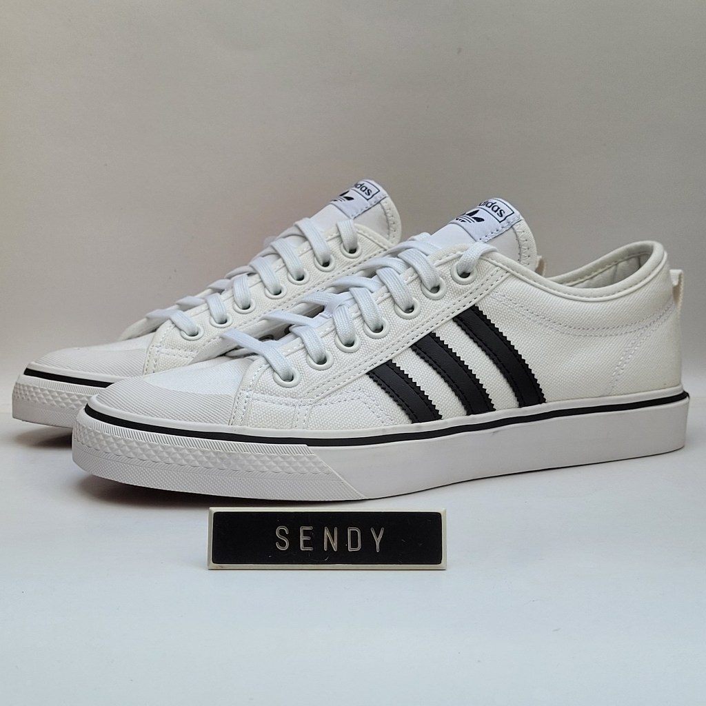 Adidas Nizza CQ2333 Original 100% Ori Cloud White Core Black Warna Putih Hitam Sepatu Casual Sneaker