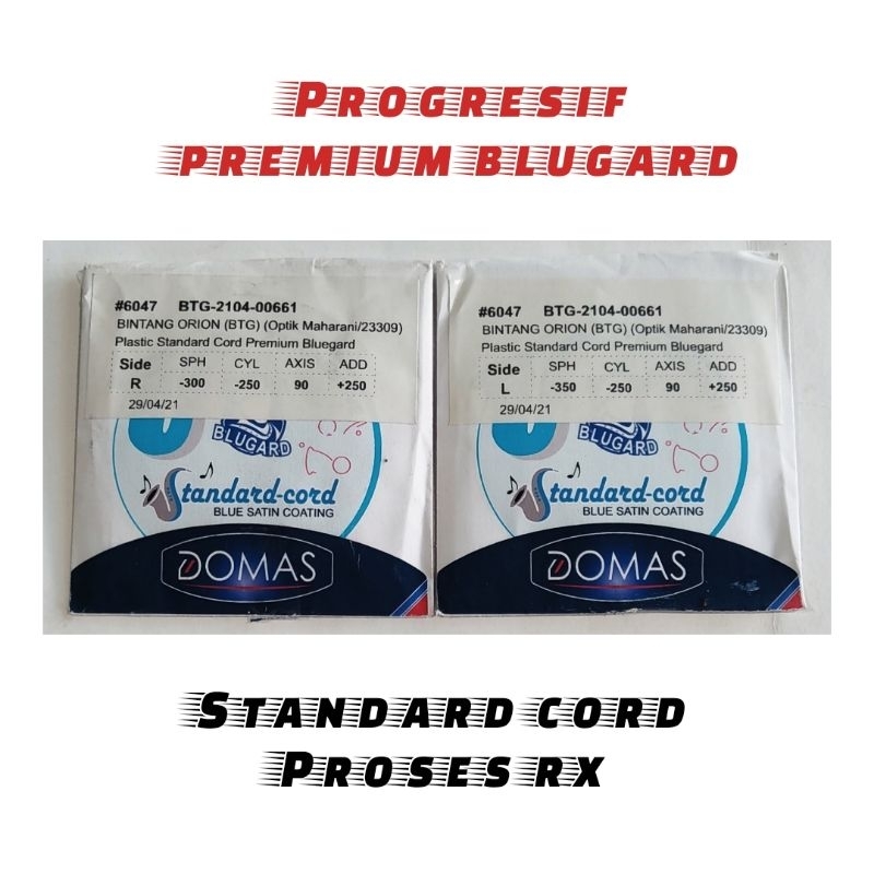 LENSA PROGRESIF PREMIUM BLUGARD COATING GOSOK / PROSES RX by DOMAS