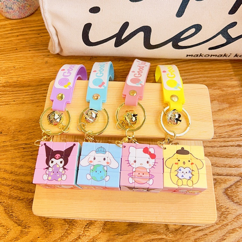 Gantungan Kunci Rubik Tas Sanrio Lotso Kuromi Cinnamoroll Melody Capybara