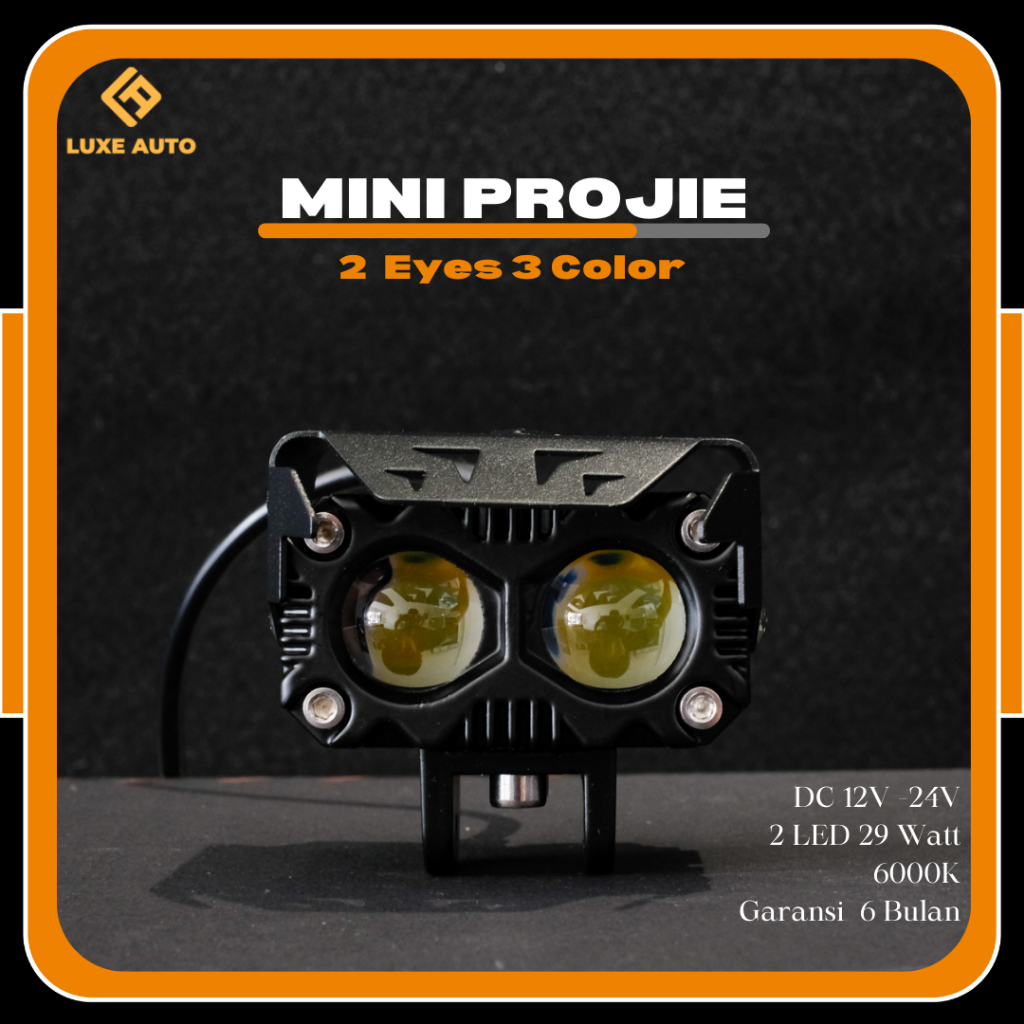 LA~ ORI&GARANSI Lampu LED Mini Projie Lampu Tembak Laser 2 Mata/Lampu Mini Projie 2 Mata 3 Warna Sep