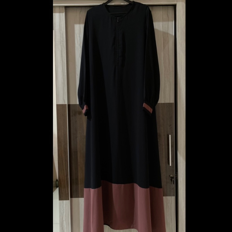 Preloved Shiza Dress @ auroraclo Gamis bahan exo bonanza ori by sultan Jetblack