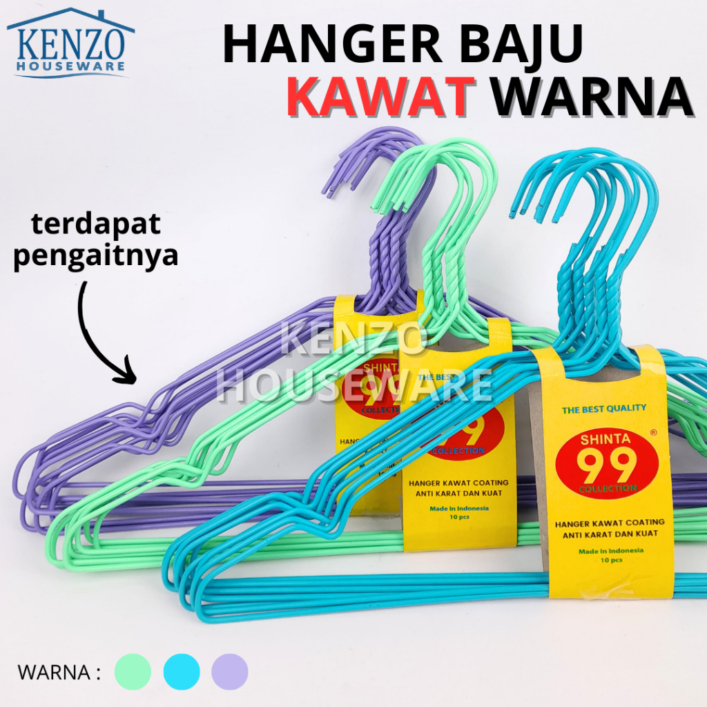 Hanger Kawat Plastik Gantungan Baju Warna Hanger Warna Celana Tebal