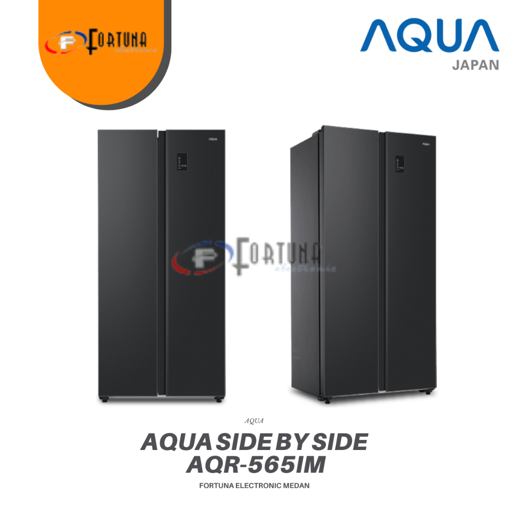 KULKAS AQUA SIDE BY SIDE AQR565IMGB 480 LITER MEDAN