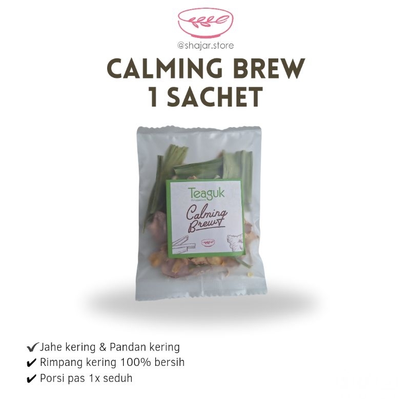 

TEAGUK 1 SACHET CALMING BREW / JAHE PANDAN KERING / RESEP BUMIL MUAL ANTI MABUK PERJALANAN IMSOMNIA GERD JSR