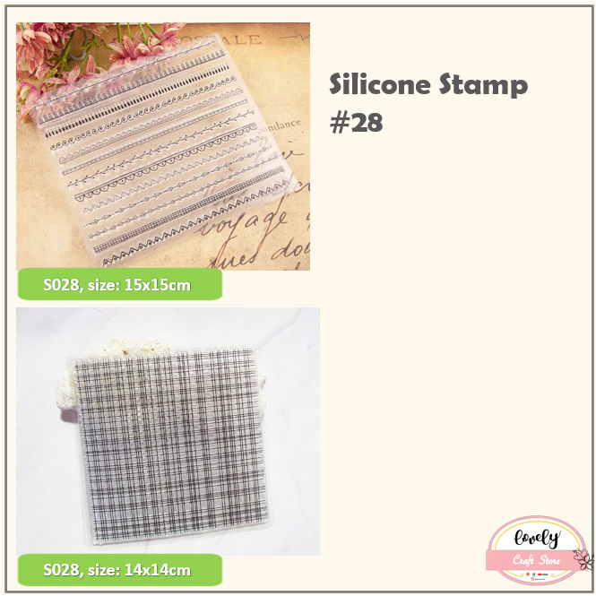 

LovelyCraftStore | No S 28 - Transparent Silicone rubber Clear Stamp ~ Stempel Silikon Transparan borders untuk journal, cards, art craft, scrapbook