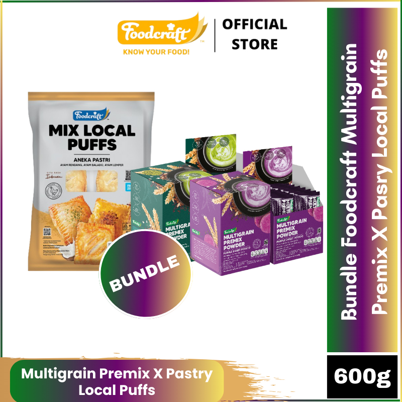 

【Bundle】 Foodcraft Premix Multigrain Powder X Pastry Cake Mix Local Puffs Aneka Cita Rasa Indonesia
